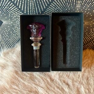 NIB Versace Amethyst Medusa Bottle Stopper